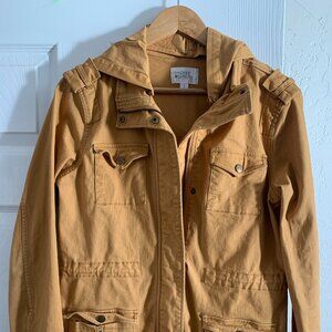 Small Mustard Cargo Jacket with hood - Market and Spruce